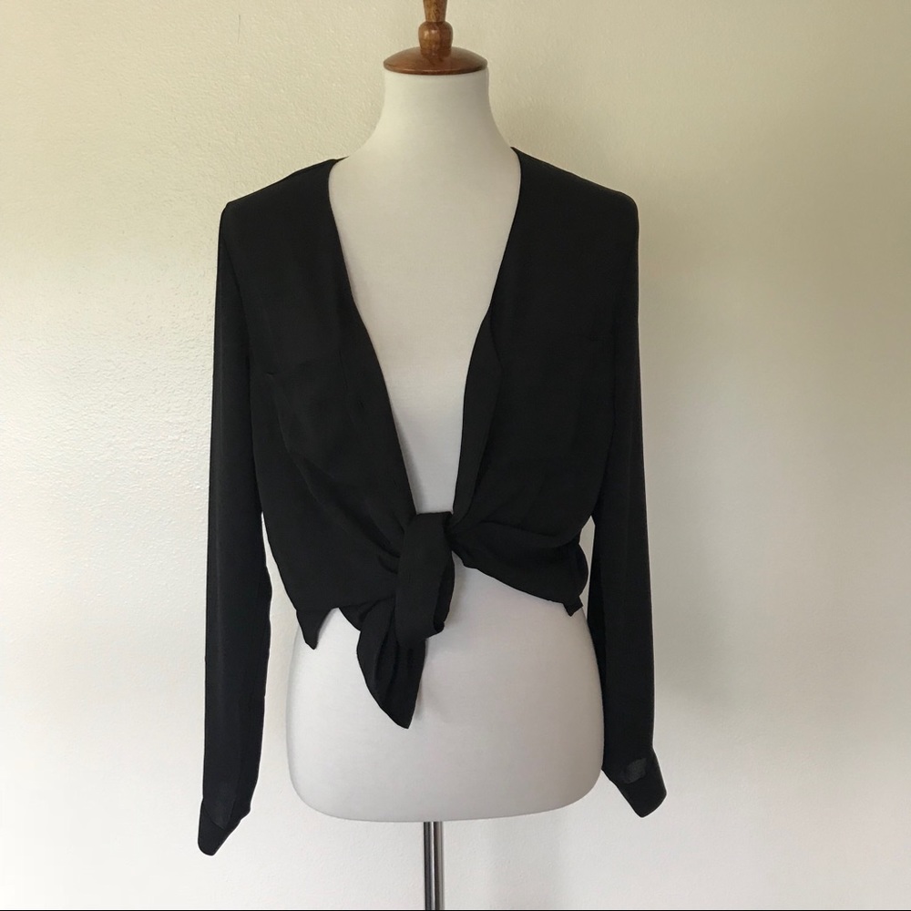 Forever 21 Black Button Up - Picture 2 of 5